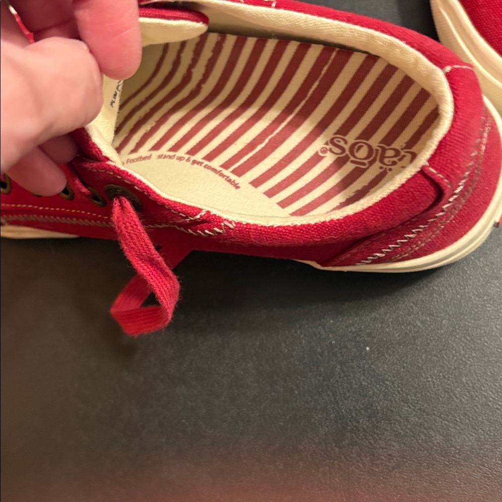 Taos Red Canvas Sneakers - Picture 10 of 11